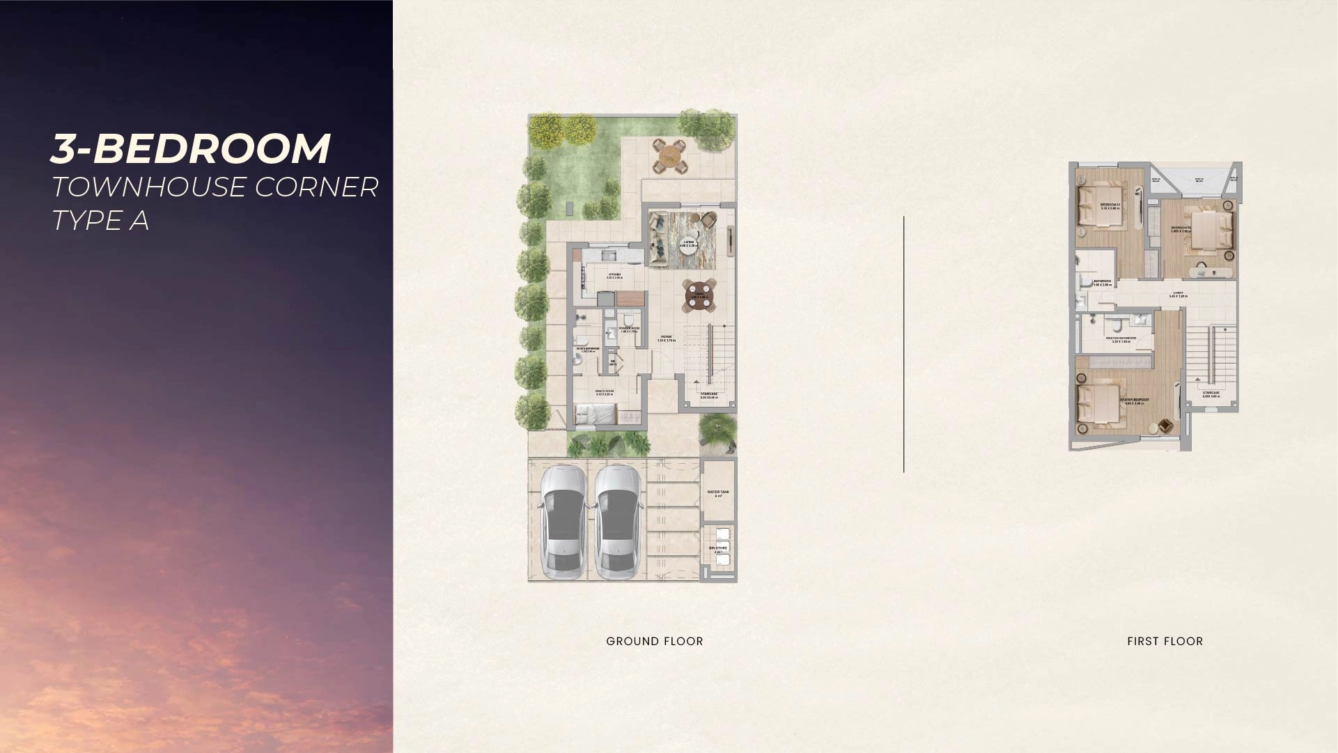 3 BR Townhouses